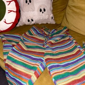 Colorful Striped Flare Pants